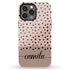 Speckled Dots Custom Name iPhone Case